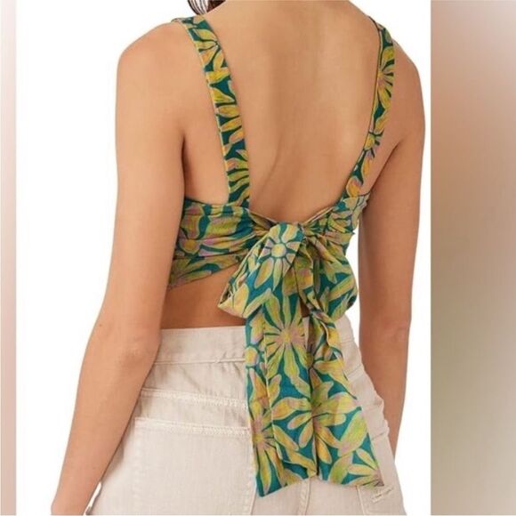 Free People NWT All Tied Up Top in tropical Combo Size Small - Picture 4 of 4